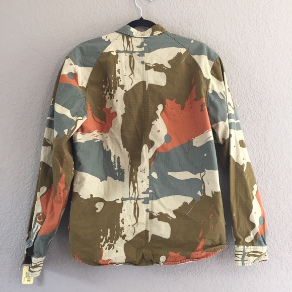 Blvck Scvle Green/orange Button Up Shirt SZ Large - Picture 5 of 10